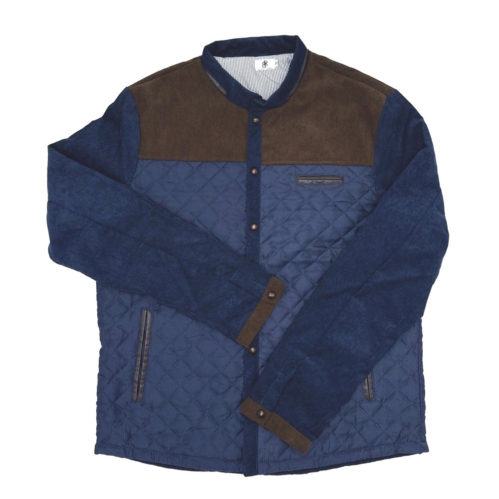 BR  German Men's Jacket Size 3XL (Fits Like‎ XL)  Blue Brown Heritage Preppy